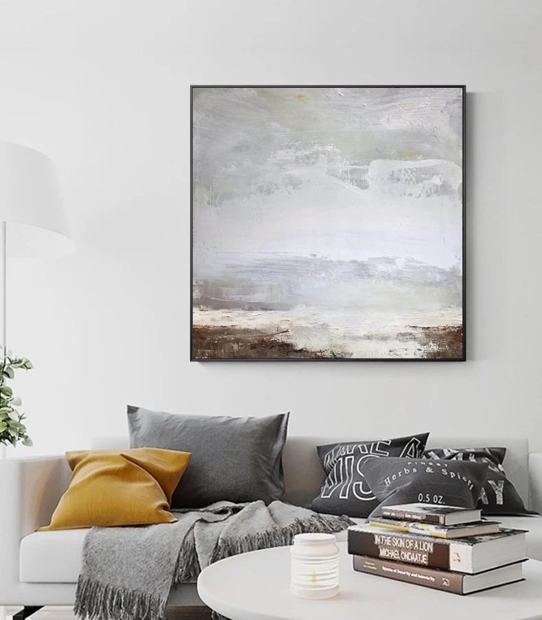 Scenic Gray Abstract Canvas Wall Art KLZ14 wall art